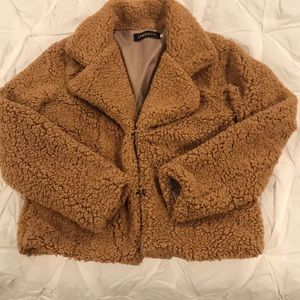 Cropped Teddy Bear Jacket